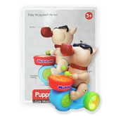 Kiddivilla Musical Light-Up Spraying Drum Dog Toy for Kids